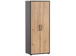 Aktenschrank Aino H650 2T Schwarz/Eiche Artisan