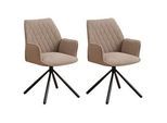 Armlehnstuhl-Set Reims ca. 56x97 cm 2er Set Taupe