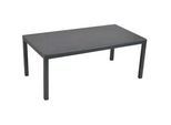 Gartentisch ca. 190x100 cm Alu Graphit/Glas