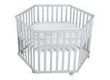 Roba Laufgitter 6-eckig, Sternenzauber , Taupe , Holzwerkstoff , Sechseckig , 118.5x72.5x103.5 cm , Babymöbel, Laufstall Baby