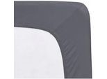 Florella Spannleintuch , Dunkelgrau , Textil , 140-160x200-220 cm , Oeko-Tex® Standard 100, Oeko-Tex® Made IN Green , Rundumgummi, bügelfrei, für Wasserbetten geeignet, rutschfest auf der Matratze, Spezialgummi für unermüdliche Elastizität, weich und anschmiegsam, formstabil und langlebig, perfekter Sitz, spielend leicht zu überziehen, besonders dehnbar, absolut faltenfreier Sitz, allerhöchster Ko