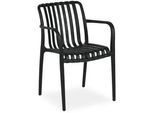 Idimex Gartenstühle Tulipano 6Er-Set , Schwarz , Textil , Mode , 55x82x59 cm , Gartenmöbel, Gartenstühle, Gartenstühle