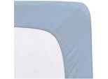 Florella Spannleintuch , Blau , Textil , 140-160x200-220 cm , Oeko-Tex® Standard 100, Oeko-Tex® Made IN Green , Rundumgummi, bügelfrei, für Wasserbetten geeignet, rutschfest auf der Matratze, Spezialgummi für unermüdliche Elastizität, weich und anschmiegsam, formstabil und langlebig, perfekter Sitz, spielend leicht zu überziehen, besonders dehnbar, absolut faltenfreier Sitz, allerhöchster Komfort,