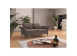 Sit & More 2,5-Sitzer , Schlammfarben , Textil , 189x92x123 cm , Goldenes M, Oeko-Tex® Standard 100, Made in Europe, DGM-Klimapakt , Rücken echt, Armteil links, Armteil rechts , Wohnzimmer, Sofas & Couches, Sofas, Textilsofas