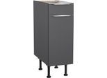 Unterschrank KOCHSTATION "KS-Aken", grau (anthrazit), B:30cm H:87cm T:58,4cm, Schränke, Unterschrank