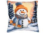 Kreuzstichkissen "Schneemann"