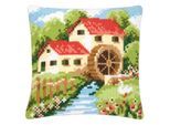 Kreuzstichkissen "Mühle"