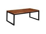 Couchtisch Holz massiv, Sheesham/Schwarz