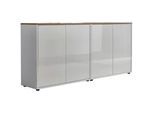 Sideboard Mailand Set 2 Weiß/Eiche