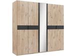 Drehtürenschrank Bergamo Graphit/Eichefarben