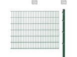 Doppelstabmattenzaun ARVOTEC "ESSENTIAL 123 zum Einbetonieren", grün (dunkelgrün), H:123cm, Kunststoff, Stahl, Zaunelemente, Zaunhöhe 123 cm, Zaunlänge 2 - 60 m
