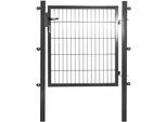 Zauneinzeltür ARVOTEC "ESSENTIAL", grau (anthrazit), B:100cm H:100cm, Metall, Tore, Breite: 100 - 120 cm, Höhe: 80 - 200 cm, zum Einbetonieren