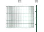 Doppelstabmattenzaun ARVOTEC "ESSENTIAL 123 zum Einbetonieren", grün (dunkelgrün), H:123cm, Kunststoff, Stahl, Zaunelemente, Zaunhöhe 123 cm, Zaunlänge 2 - 60 m
