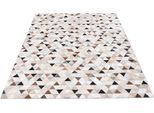 Fellteppich THEKO "Kobe" Gr. 6, bunt (multi), B:190cm H:3mm L:290cm, Kuhfell, Leder, Teppiche, Fellteppich, Patchwork, handgenäht, echtes Rinderfell in Naturtönen