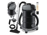 MASKO® Industriestaubsauger, Nass Trockensauger HEPA, 3 in 1 Filtersystem, 58 l/s Werkstattsauger mit Steckdose, 2300W, 30L, Industriesauger mit & ohne Beutel, Filter + Aufsätze, Push&Clean