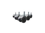 hjh OFFICE Stuhlrollen 5x ROLO LUX 11mm/50mm Metall, Kunststoff