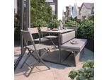 Loungeset Mario Graubraun Metall/Kunststoff Modular