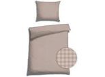 Florella Bettwäsche , Beige , Textil , Karo , 140x220 cm , Oeko-Tex® Standard 100, Oeko-Tex® Made IN Green , pflegeleicht, atmungsaktiv, hautfreundlich, schadstoffgeprüft, edel glänzend , Heimtextilien, Bettwäsche & Leintücher, Bettwäsche, Satin-Bettwäsche