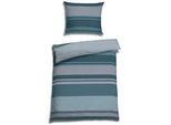 Florella Bettwäsche , Blau , Textil , Graphik , 140x220 cm , Oeko-Tex® Standard 100, Oeko-Tex® Made IN Green , pflegeleicht, atmungsaktiv, hautfreundlich, schadstoffgeprüft, edel glänzend , Heimtextilien, Bettwäsche & Leintücher, Bettwäsche, Satin-Bettwäsche