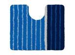 Grund Wc-Vorleger , Blau , Textil , Streifen , rechteckig , 50x60 cm , Oeko-Tex® Standard 100 , Heimtextilien, Badtextilien, WC Vorleger
