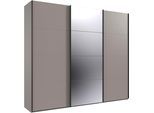 Wimex Kleiderschrank »Mugano, Made in Germany, Lieferung bis in Deine Etage und Stellort«, (wähle Deine Ausstattung: Basic oder Premium!), 3 Schwebetüren, grosse Grössen, mit oder ohne Spiegel, Metallgriffe