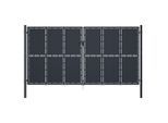 vidaXL Gartentor aus Stahl 400 x 175 cm Anthrazit