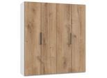 Drehtürenschrank Level 36A ca. 200x216x58 cm Eiche/Weiß