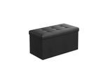 SONGMICS Sitztruhe »mit Aufbewahrung 76 x 38 cm Schwarz«