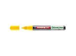 Lackmarker Edding 51 EcoLine, Schreibfarbe Gelb, Rundspitze, Strichstärke 1-2 mm, mit Kappe, wasserbasiert, nachfüllbar, 10 Stück