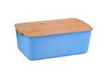 Kesper Brotbox , Hellblau , Naturmaterialien , rechteckig , 18.5x12x30.5 cm , FSC 100% , Schneidebrett , Küchenzubehör, Vorratsbehälter, Brotkästen