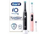 Oral-B Elektrische Zahnbürste »iO 6 Duopack«, 3 St. Aufsteckbürsten, mit Magnet-Technologie, Display, 5 Putzmodi