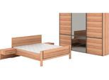 Schlafzimmer-Set MUSTERRING "Sorrent, Kleiderschrank, Bett & Nachtkommoden, teilmassiv Eiche", braun, Schrank 300cm Breit / 217cm Hoch + ohne Matratze, B/H: 180cm x 200cm, Schrank 300cm Breit / 217cm Hoch, Glas, Hartfaserplatte, Holz teilmassiv, Holzwerkstoff, Massivholz, Spanplatte, Schlafzimmermöbel-Sets, mit Schwebetürenschrank, Bett mit Stollenfuß, Breite Schrank 300 cm