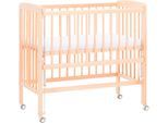 Beistellbett FILLIKID "Nino", Baby, Gr. Liegefläche B/L: 45cm x 90cm, kein Härtegrad, beige (natur), Massivholz, Babybetten, inkl. Matratze; Made in Europe