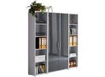 Aktenschrank Office Edition Sw Set 3 hoch Grau
