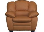 Sessel COTTA "Casino", braun (amber), B:109cm H:88cm T:92cm, 100% Echtleder, Sessel, Sessel, Polstergarnitur, auch als Set erhältlich