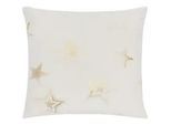 X-Mas Zierkissen , Beige , Textil , Stern , Füllung: Polyester,Polyester , 45x45 cm , Heimtextilien, Wohntextilien, Kissen, Zierkissen