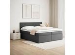 Boxbett Lucy ca. 180x200 cm Dunkelgrau mit Topper