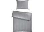 Bettwäsche Xenia Streif Silberfarben ca. 140x200cm