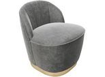 PLAYBOY Polstersessel Stella Vintage-Look Samt Anthrazit