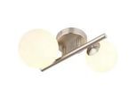 LED-Wandleuchte Riha Opal/Nickelfarben max. 3,5Watt Wandlampe