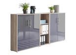 Aktenschrank Office Edition Sw Set 8 Eiche/Anthrazit