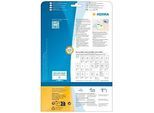 Folienetiketten HERMA 4684, permanenthaftend, selbstklebend, bedruckbar, No-Label-Effekt, B 52,5 x H 29,7 mm, transparent, 1000 Stück/25 Blatt