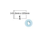 Blattetiketten HERMA 8492, permanenthaftend, bedruckbar, B 143,5 x H 105 mm, Papier, weiss, 2000 Stück/2000 Blatt