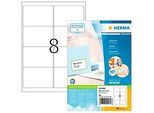 Adressetiketten HERMA 4269, permanenthaftend, selbstklebend, bedruckbar, B 99,1 x H 67,7 mm, FSC®-Papier, weiss, 800 Stück/100 Blatt