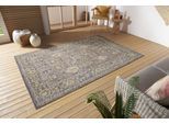 Teppich HANSE HOME "Luxor", bunt (grau,bunt), B:75cm H:3mm L:120cm, Polypropylen (PP), Teppiche, In-& Outdoor, Läufer, wetterfest, Balkon, Wohnzimmer, Orient