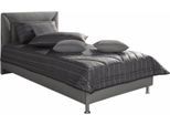 Polsterbett, grau (dunkelgrau), B:110cm L:210cm, Bezug Bett: Microfaser (100% Polyester);Bonnell-Federkernmatratze: Mischgewebe (51% Polyprophlen, 39% Polyester, 10% Baumwolle);Kaltschaummatratze: Frottee (100% Polyester), Bezug abnehm- und waschbar bis 60C, WESTFALIA SCHLAFKOMFORT, Betten, Polsterbett, in diversen Ausführungen