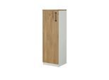 Aktenschrank mit Massivholzfront SOLIDLine ¦ weiß ¦ Maße (cm): B: 40 H: 121,4 T: 40.0