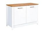 Spülenunterschrank Sicilia Weiß/Eiche Artisan