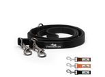 Freudentier Hundeleine 2m, gepolstert & verstellbar schwarz 2,5 cm