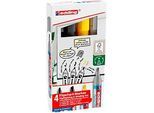 Flipchartmarker Set Edding Highlighting + Shading, 4-teilig, Strichstärke 1,5-3/1-5 mm, nachfüllbar, farbsortiert